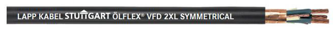 Product image for OLFLEX 700722 WIRE CUTS #2/0G WITH #6G SYMMETRICAL GROUNDS MOTOR SUPPLY VFD CABLE SHIELDED VFD 2XL SYMMETRICAL 600V TPE BLACK