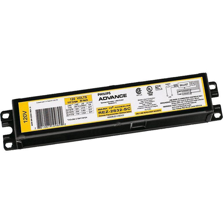 Product image for Ballast electronic fluorescent dimmable T8 120V