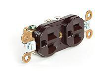 Product image for 15A/125V (5-15R) BROWN DUPLEXRECEPTACLE