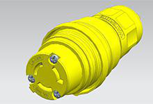 Product image for L6-15R WT MOTOR BASE CONN-SILICONE HUSK