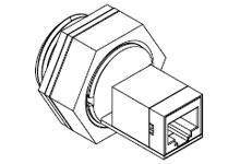 Product image for BRADH ENSP1F5 1300550001 RECEPTACLE BULKHEAD PASSTHRU ETHERNET FEMALE FEMALE SHD