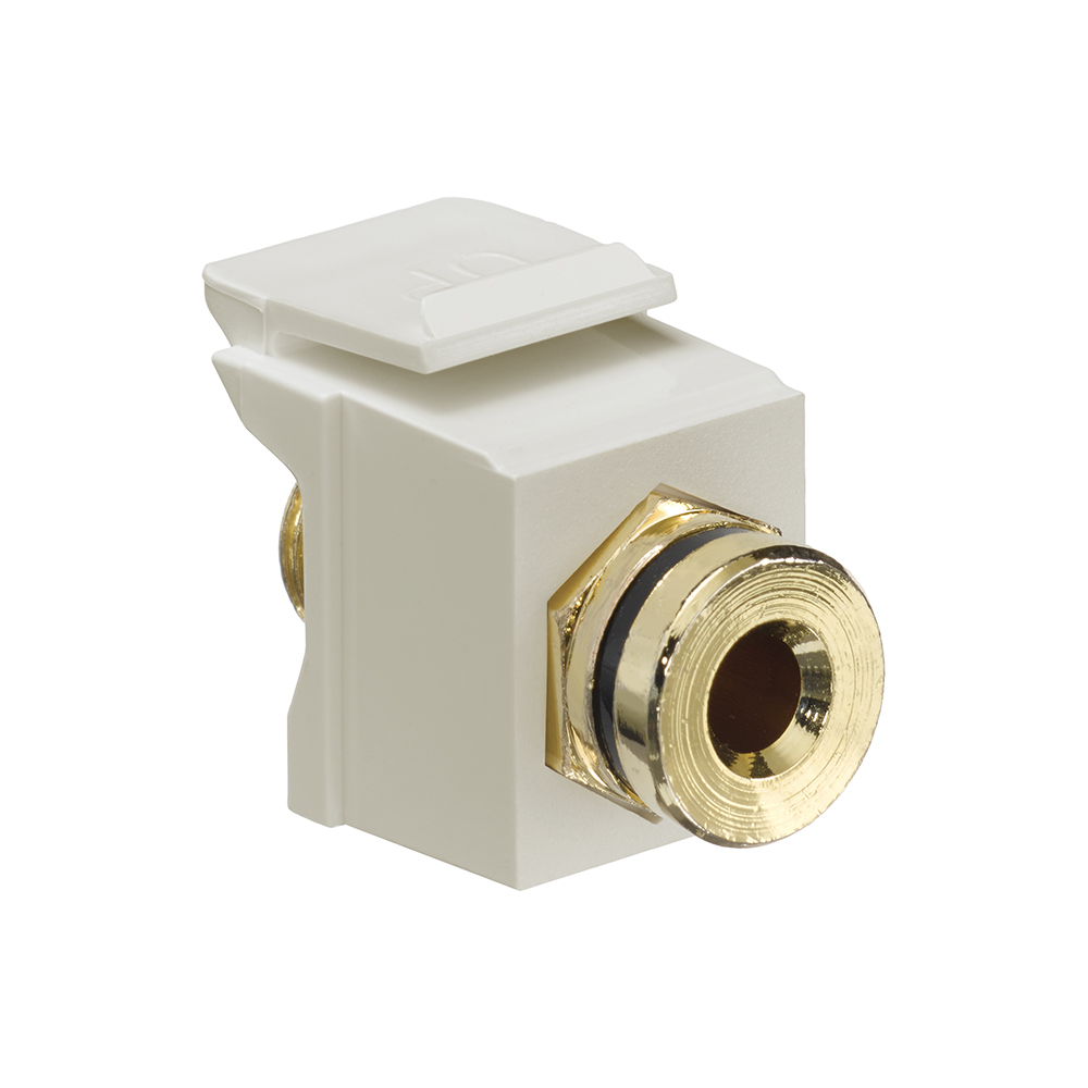 Product image for Connector banana jack feed-through black-stripe ivory
