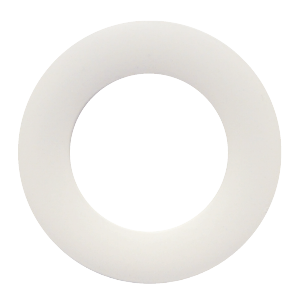 Product image for GIMBAL TRIM 4IN WHITE CURVED ROUND