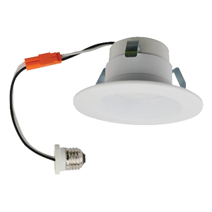 Product image for RETRO DOWNLIGHT 10W 120V 3000K 4IN WHITE ROUND 650lm