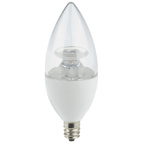 Product image for LED Lamp C12 E12 Base 4.5W 120V 27K Dim Clear STANDARD
