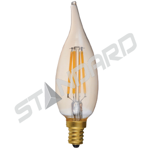 Product image for LED Filament Lamp CA11 E12 Base 4.8W 120V 22K Victorian Style Vertical D im Standard
