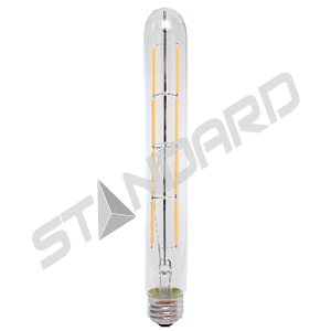 Product image for LED Filament Lamp T10 E26 Base 6W 120V 27K Clear Vertical Dim Standard