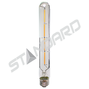 Product image for LED Filament Lamp T10 E26 Base 3W 120V 27K Clear Vertical Dim Standard