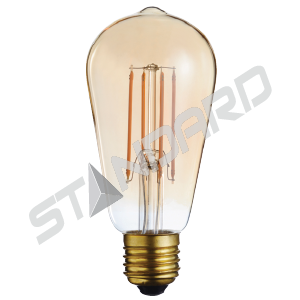 Product image for LED Filament Lamp ST19 E26 Base 4W 120V 22K Victorian Style Vertical Dim Standard