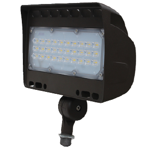 Product image for Luminaire outdoor LED polycarbonate-lens 3000K 2100lumens 277V 30W bronze