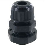 Product image for TECHSPAN RDC09NR CONNECTOR DOME 3/8" NPT .12" - .28" BLACK C/W O-RING AND LOCKNUT