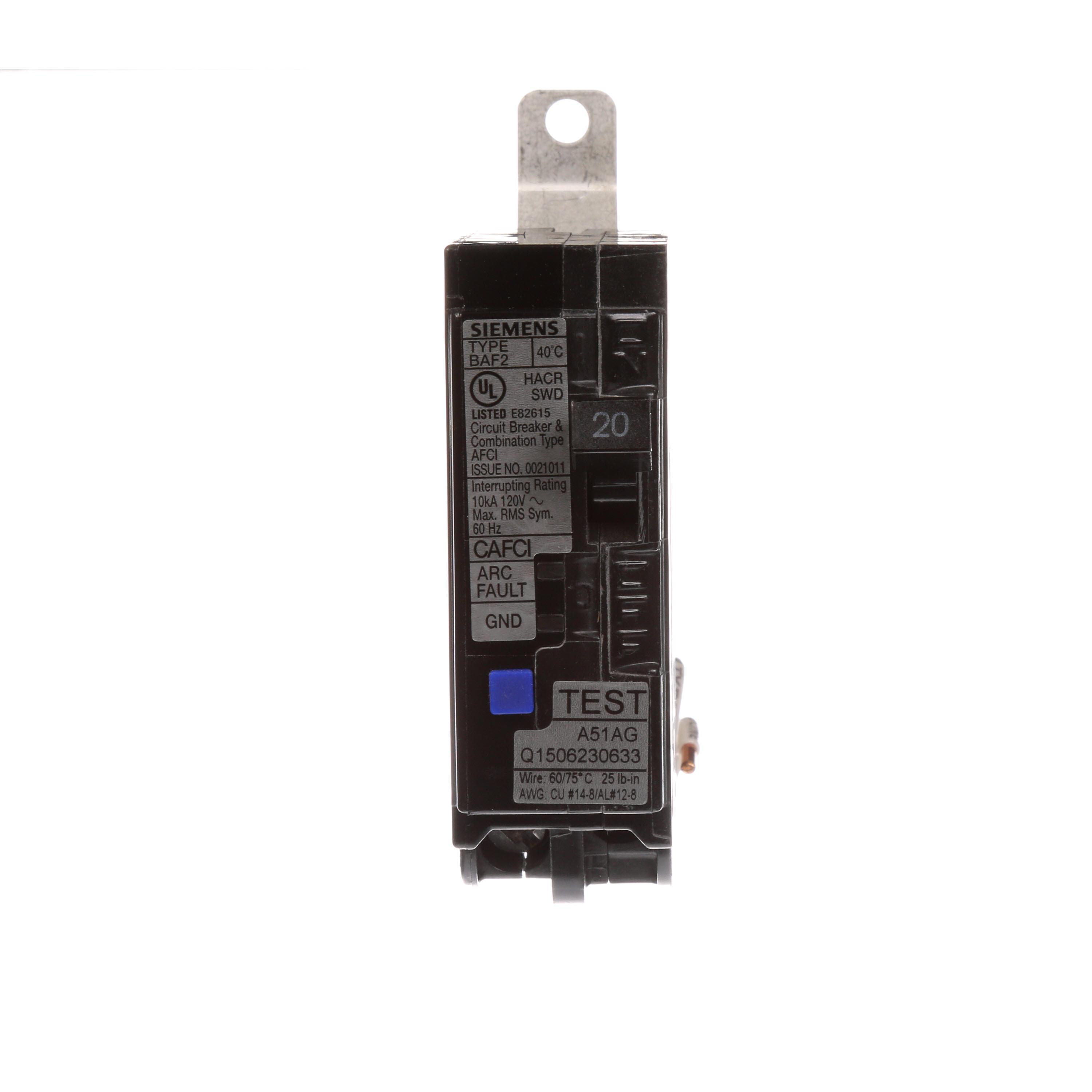 Product image for Breaker circuit BAF2 1-pole 20A 22kA IR 120V