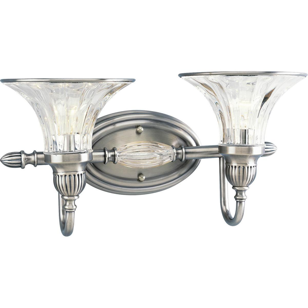 Product image for BATH BRKT 2-100W MED TV CLASSIC SILVER