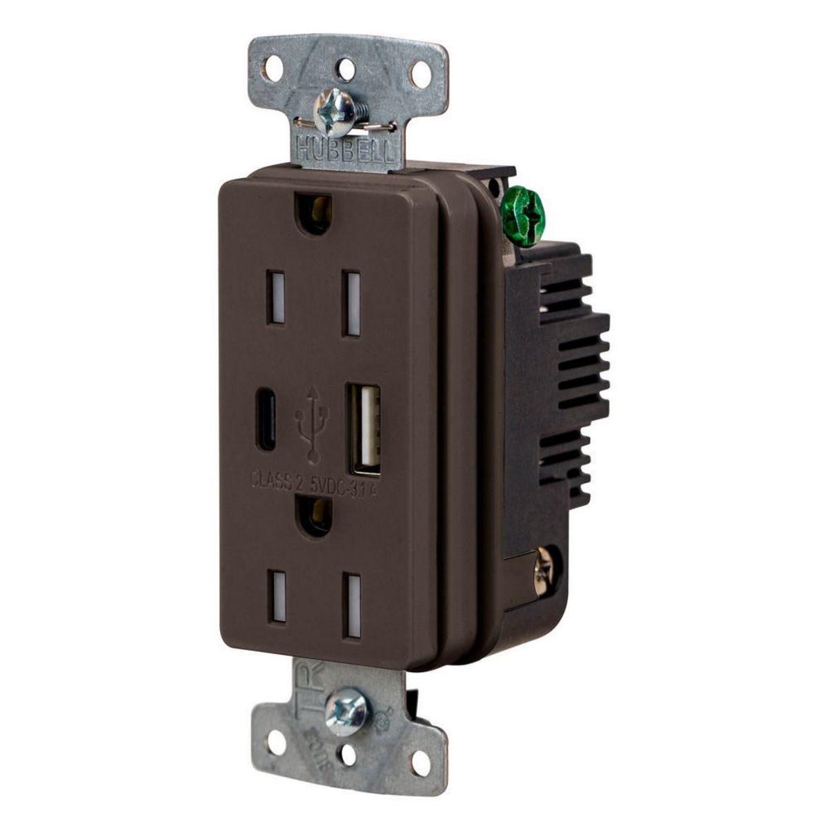 Product image for RCPT DUP 15A125V 3.1A5V USB PORT AC BR