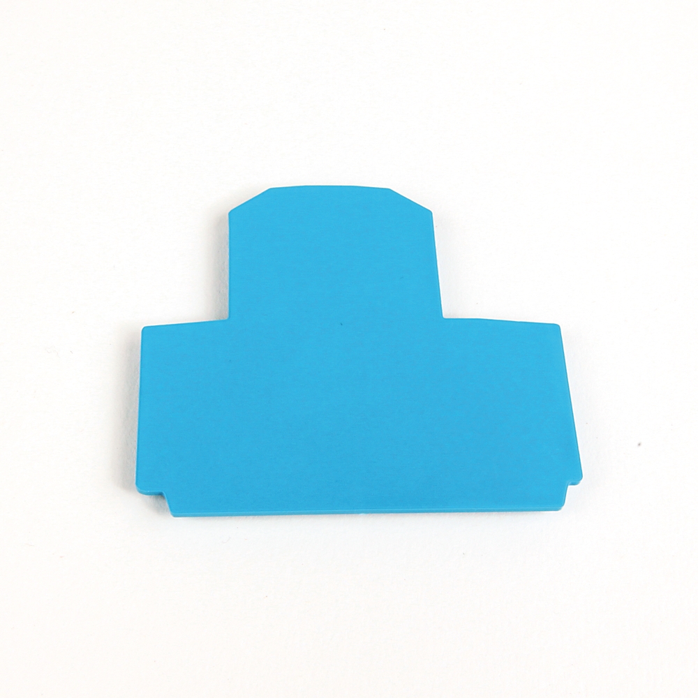 Product image for Barrier end for screw terminal block blue 0.06x2.12x2.36"