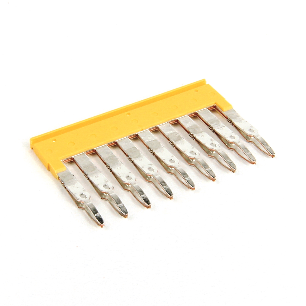 Product image for Jumper center 9-pole plug-in for 1492-L3/LD3 block yellow