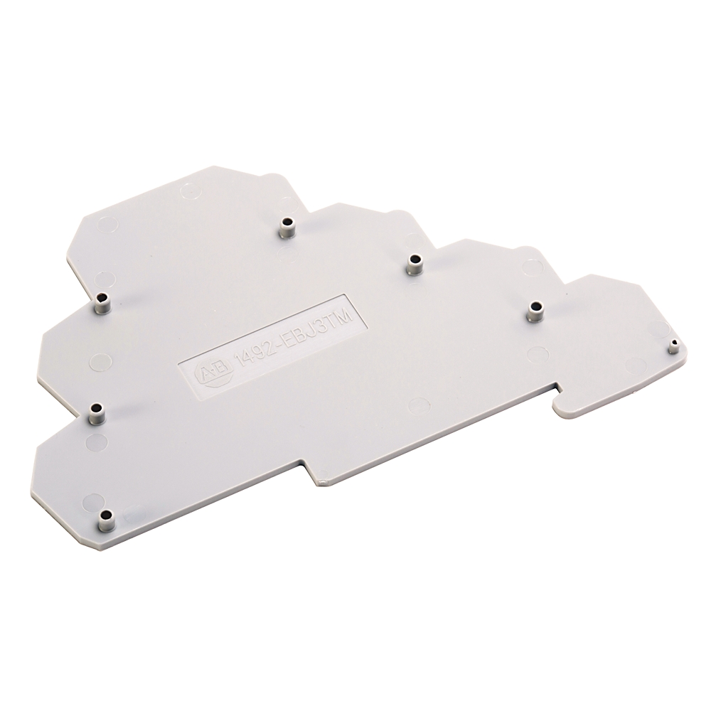 Product image for Barrier end for screw terminal block grey 0.06x2.41x3.46"