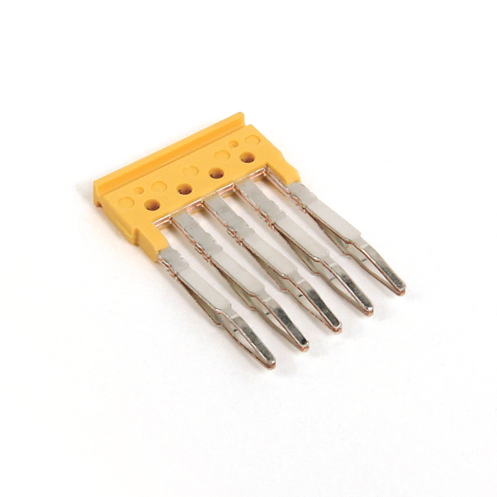 Product image for Jumper center 5-pole plug-in for 1492-L2/LD2 block yellow
