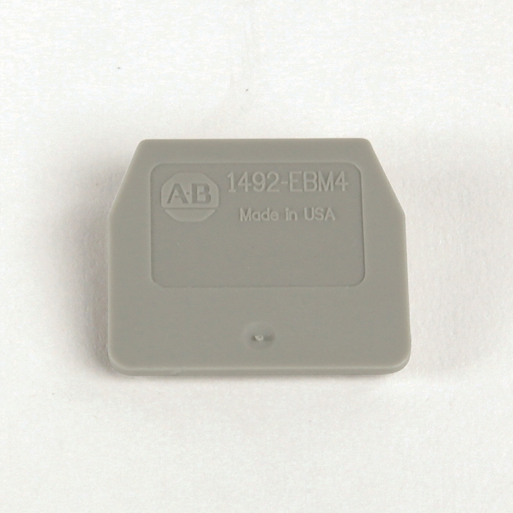 Product image for Barrier end for screw terminal block grey 0.06x1.22x1.09"