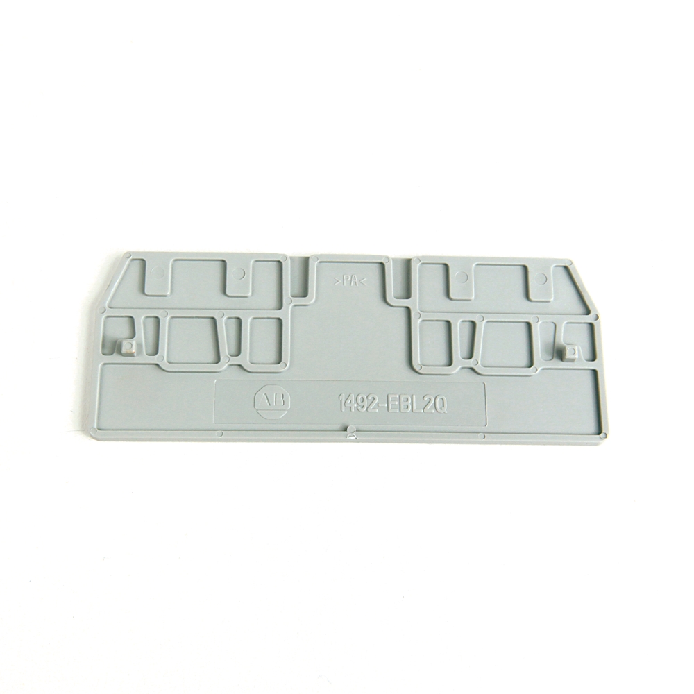 Product image for Barrier end for spring clamp terminal block grey 0.08x1.14x2.95"