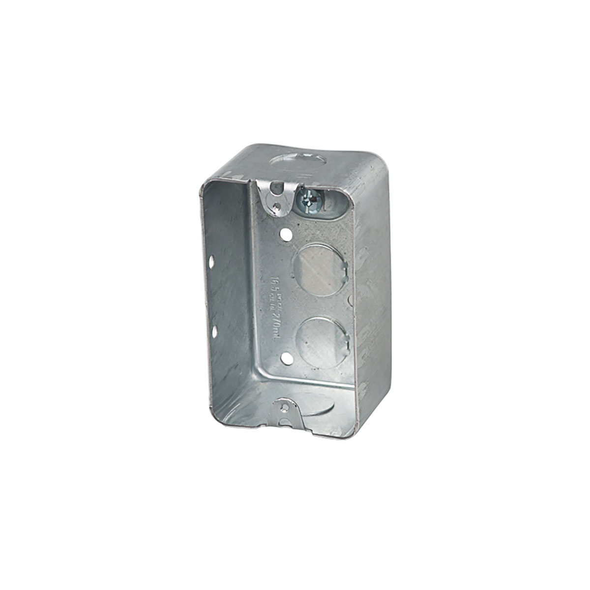 ABB BC1110-LSKO Iberville® Utility Box with Out Side Knockout 4-Inlet,  1-Outlet, Rectangular Wall/Ceiling Silver