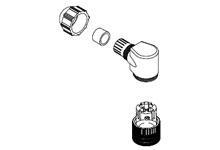 Product image for BRADH 8A4001-31 1200710037 4P FEMALE 90 DEGREE ATT C MIC PG7