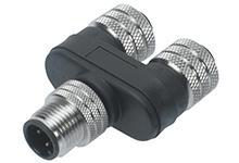 Product image for Y SPLITTERM8 MALE TO(2)M8 FEM
