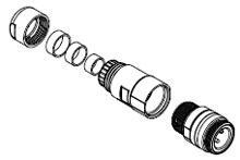 Product image for BP QC 3P MALE F-ATTACH STR