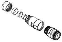 Product image for BP QC 4P MALE F-ATTACH STR