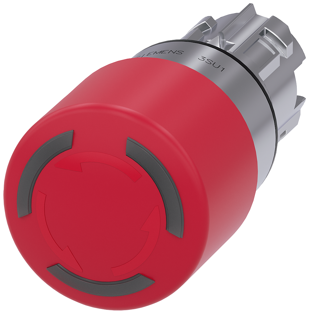 Product image for Pushbutton emergency stop mushroom red 33.8mm