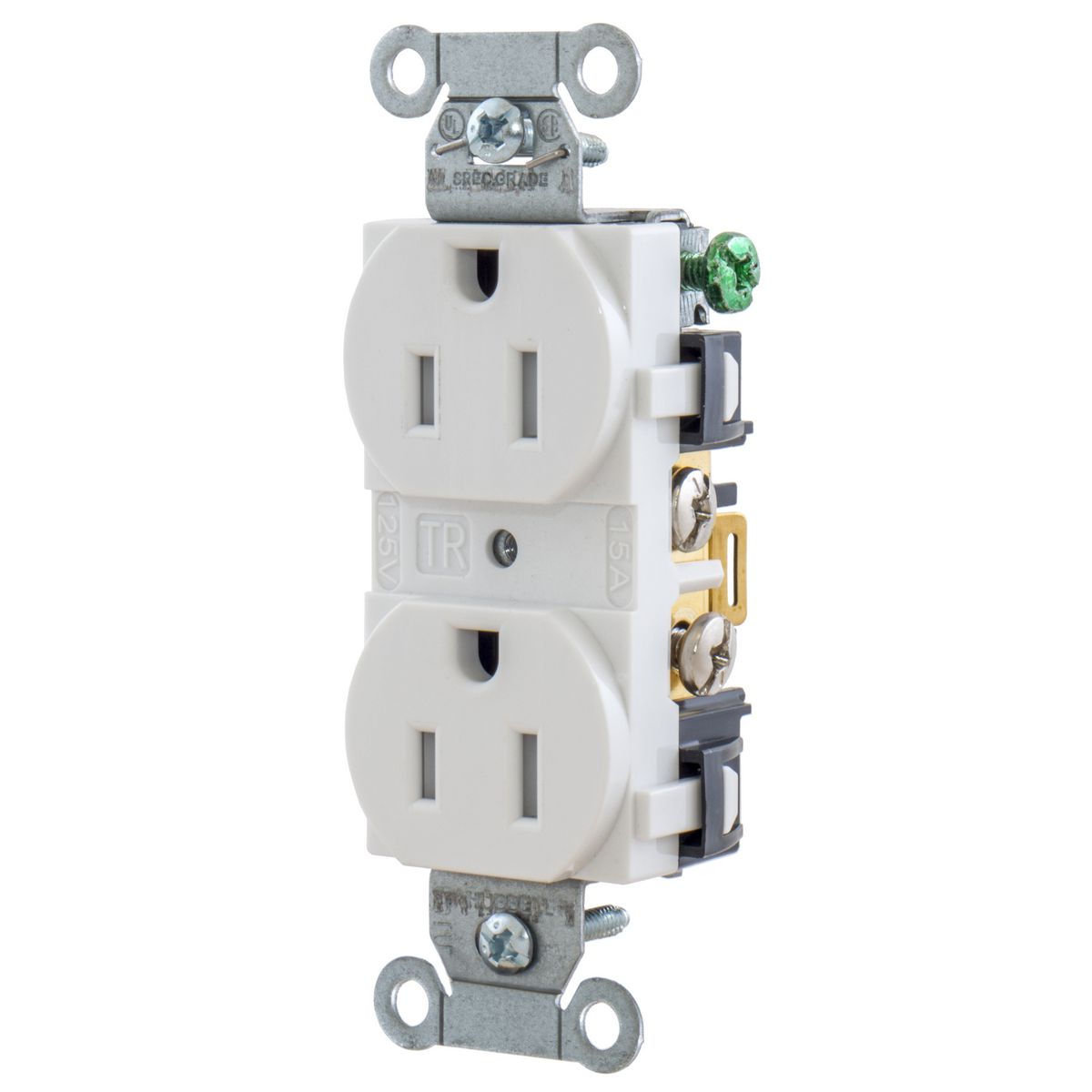 Product image for RCPT, DUP, HUBPRO 15/125, 5-15R, TR, WHI