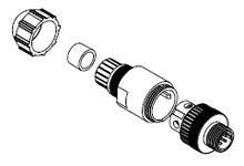 Product image for MIC 5P M/M-ATTCH STR PG9 SCRE