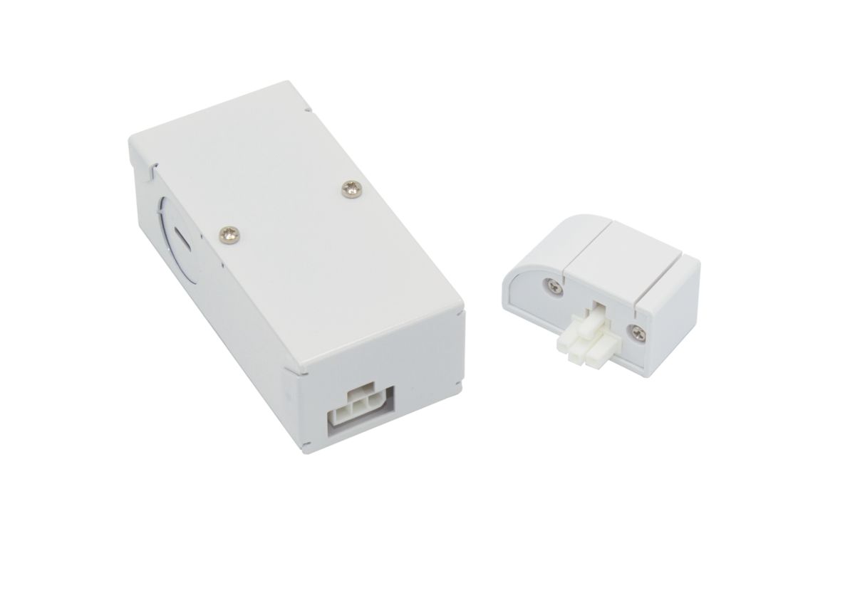 Product image for COLOR_KINETICS 120-000065-00 TERMINAL COMPT EW PROFILE PC COMPARTMENT WHITE 120V FOR UNDERCABINET FIXTURES