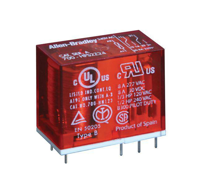 ABRA 700-HPS2Z24 RELAY 8A DPDT PCB PIN STYLE SAFETY CONTROL RELAY