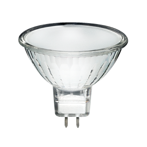 Product image for HALOGEN MR16 50W 12V GX5.3 FLOOD CG FROST ICE STD