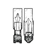 Product image for MINIATURE LAMP ANSI:12PSB T-2 12V 0.17A TEL. SLIDE. NO. 5 CLEAR STD
