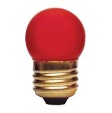 Product image for INCANDESCENT COLORED 7.5W G11 E26 130V RED STD