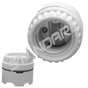 Product image for INCANDESCENT SOCKET E26 BASE 2 PIECE KEYLESS WITH SCREW TERMINALS 660W 250V STD