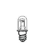 Product image for MINIATURE LAMP ANSI:F3A T-4.5 105-125V 1.8A E12 CLEAR STD