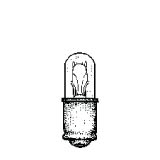 Product image for MINIATURE LAMP ANSI:394 T-1.75 12V 0.04A MIDGET FLANGED F6 CLEAR STD