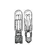 Product image for MINIATURE LAMP T-5.5K 24V 0.04A SLIDE BASE 5.4x4.8 mm CLEAR STD