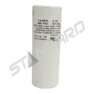 Product image for CAPACITOR FOR METAL HALIDE 10MF 400VAC DRY FILM STD