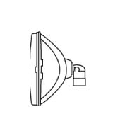 Product image for SEALED BEAM LAMP PAR56 100W 12V SCREW TERMINAL G53 MARINE SEARCHLIGHT