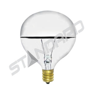 Product image for INCANDESCENT HALF MIRROR 25W G16.5 E12 120V SILVER STD