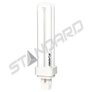 Product image for COMPACT FLUORESCENT PLUG-IN LAMPS / DOUBLE TWIN TUBE / G24D-2 / 18W / 2700K