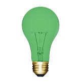 Product image for INCANDESCENT COLORED 100W A19 E26 130V TRANSPARENT GREEN STD