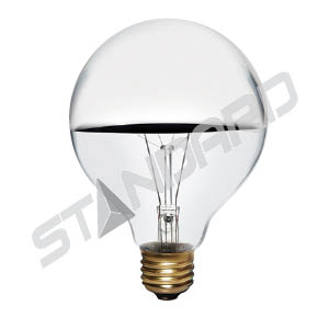 Product image for INCANDESCENT HALF MIRROR 60W G30 E26 130V SILVER STD