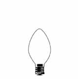 Product image for CHRISMAS LAMPS 5W C7.5 E12 120V CLEAR STD