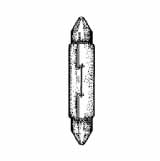 Product image for MINIATURE LAMP ANSI:A6428 T-11 12V 0.833A 10W S8.5d CLEAR STD