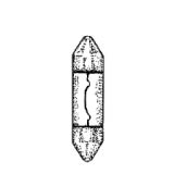 Product image for MINIATURE LAMP ANSI:A6430 T-8 24V 0.125A 3W S7d CLEAR STD